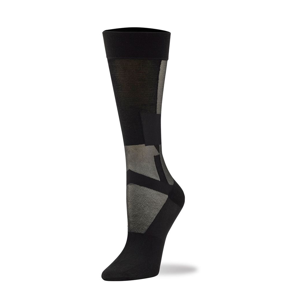 HUE X Marrisa Wilson Geo Sheer Crew Sock